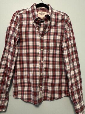 Abercrombie & Fitch Muscle Fit Plaid Button-Down Shirt | Size M - CL0451
